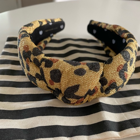 Lele Sadoughi Knotted Leopard Headband - Picture 3 of 5